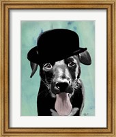 Black Labrador in Bowler Hat Fine Art Print