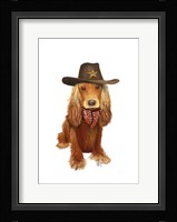 Cocker Spaniel Cowboy Framed Print