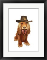Cocker Spaniel Cowboy Framed Print