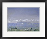 Mountain Landscape with a Village in the Foreground Fine Art Print