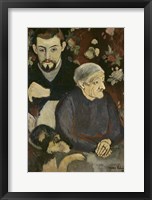 Utrillo with his Grandmother and Dog, 1910 Fine Art Print