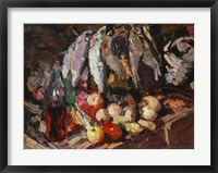Still Life with Fish, Wine, and Fruit Fine Art Print