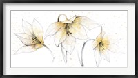 Gilded Graphite Floral Trio Fine Art Print