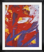 Abstract Painting, c. 1982 (indigo, red, white) Fine Art Print