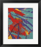 Abstract Painting, c. 1982 (aqua, red, indigo, yellow) Fine Art Print