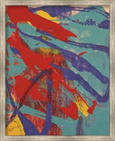 Abstract Painting, c. 1982 (aqua, red, indigo, yellow) Fine Art Print