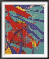 Abstract Painting, c. 1982 (aqua, red, indigo, yellow) Fine Art Print