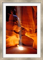 Sun Shining Beam of Light onto Canyon Floor, Upper Antelope Canyon Fine Art Print