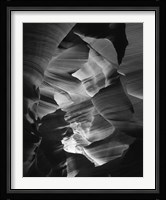 Red Sandstone Walls, Lower Antelope Canyon (Black & White) Fine Art Print