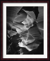 Red Sandstone Walls, Lower Antelope Canyon (Black & White) Fine Art Print