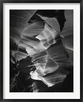 Red Sandstone Walls, Lower Antelope Canyon (Black & White) Fine Art Print