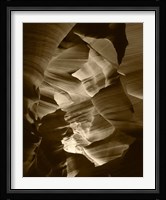 Red Sandstone Walls, Lower Antelope Canyon (Sepia) Fine Art Print