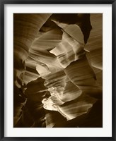 Red Sandstone Walls, Lower Antelope Canyon (Sepia) Fine Art Print