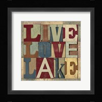 Lake Living Printer Blocks II Framed Print