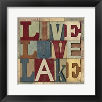 Lake Living Printer Blocks II Framed Print