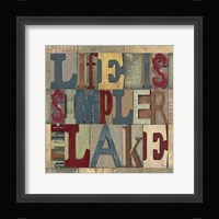 Lake Living Printer Blocks III Framed Print