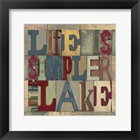 Lake Living Printer Blocks III Framed Print