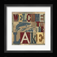 Lake Living Printer Blocks IV Framed Print