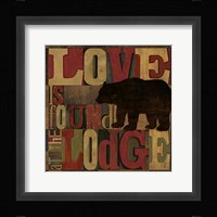 At the Lodge Printer Blocks II Framed Print