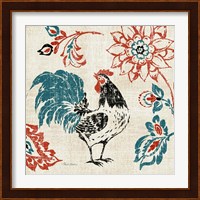 Toile Rooster I Fine Art Print
