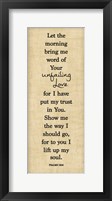 Bible Verse Panel I (Psalms) Framed Print