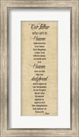 Bible Verse Panel III (Our Father) Fine Art Print