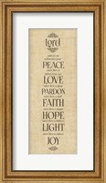 Bible Verse Panel IV (Instrument of Peace) Fine Art Print