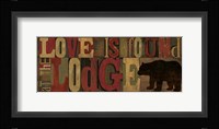 Love at the Lodge Panel Framed Print