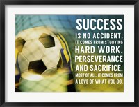 Success Soccer Quote Fine Art Print