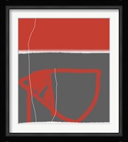 Abstract Red Framed Print