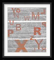 Numbers Orange Framed Print