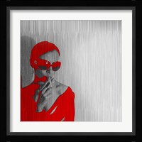 Zoe In Red Framed Print