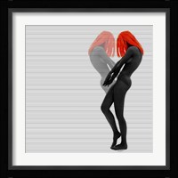 Alice In Mirror Framed Print