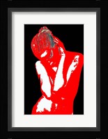 Red Black Drama Framed Print