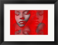 Red Beauty Mirrored Fine Art Print