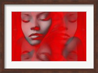 Red Beauty Mirrored Fine Art Print