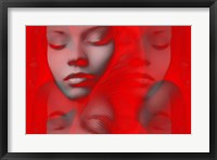 Red Beauty Mirrored Fine Art Print