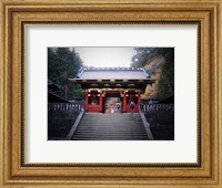 Red Gates And Temple Fine Art Print