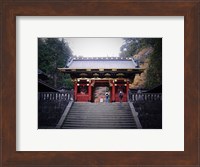 Red Gates And Temple Fine Art Print