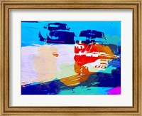 Mustang On The Race Track Watercolor Fine Art Print