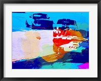 Mustang On The Race Track Watercolor Fine Art Print