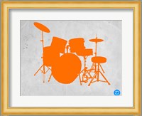 Orange Drum Set Fine Art Print