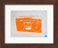 Orange Boom Box Fine Art Print