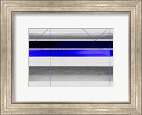Abstract Blue and White Paralells Fine Art Print
