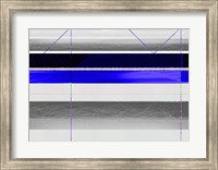 Abstract Blue and White Paralells Fine Art Print
