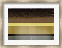 Abstract Yellow and Brown Parallels Fine Art Print