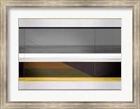 Abstract Grey and Yellow Stripes Fine Art Print