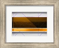Abstract Yellow and White Lines Fine Art Print