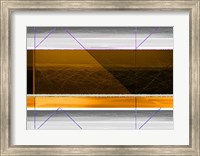 Abstract Yellow and White Lines Fine Art Print