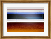 Abstract Blue and Bright Brown Fine Art Print